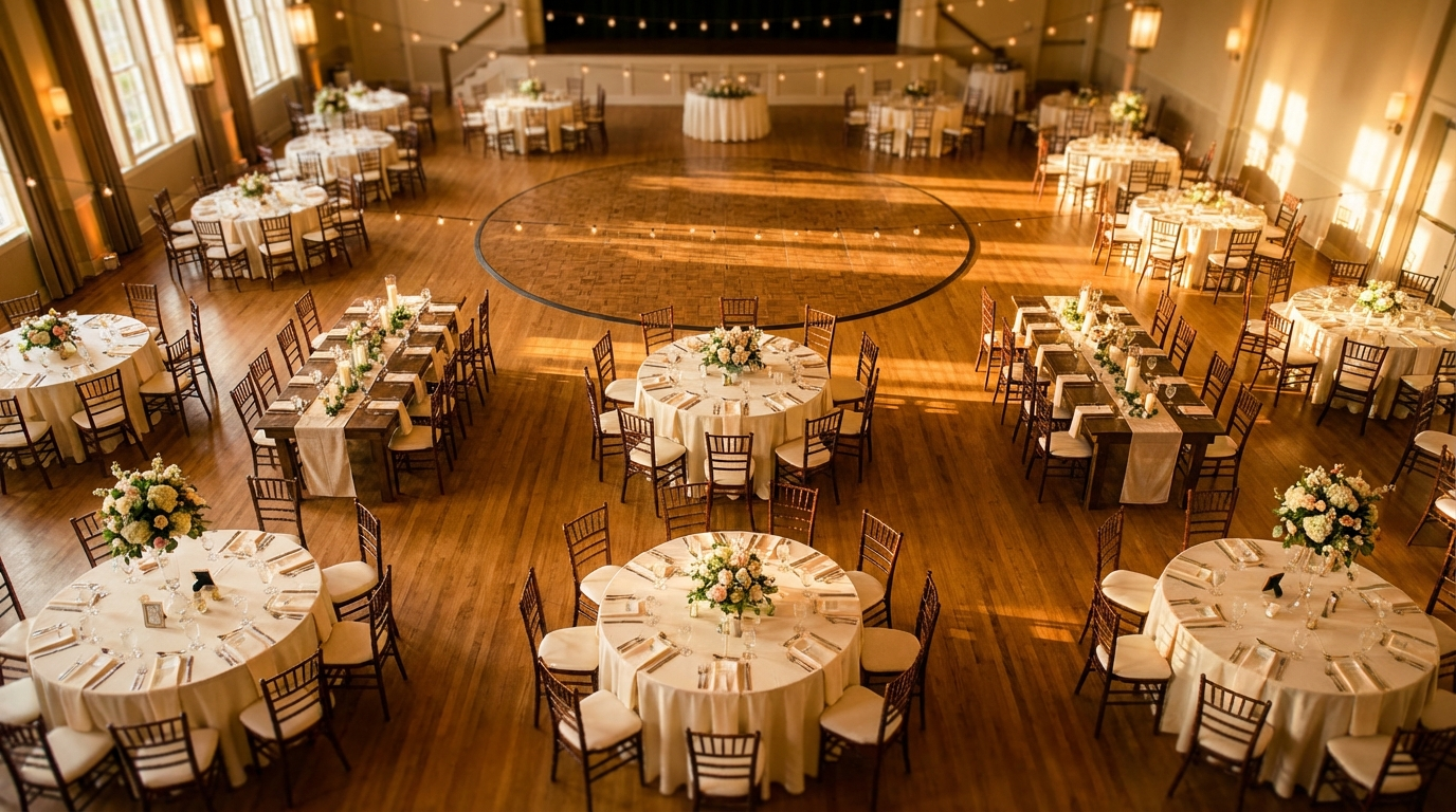 What Are the Different Table Types And When Should You Use Each for event floor planning - event planning photography