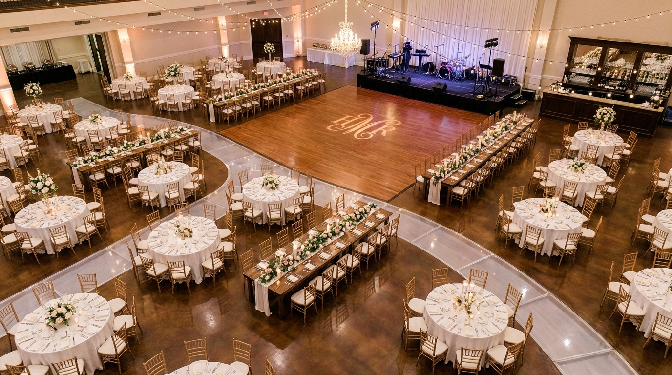 How to Choose the Right Layout for Your Venue for wedding reception layout ideas - event planning photography