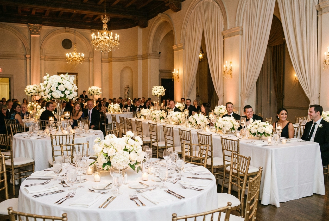 round vs rectangular taules events